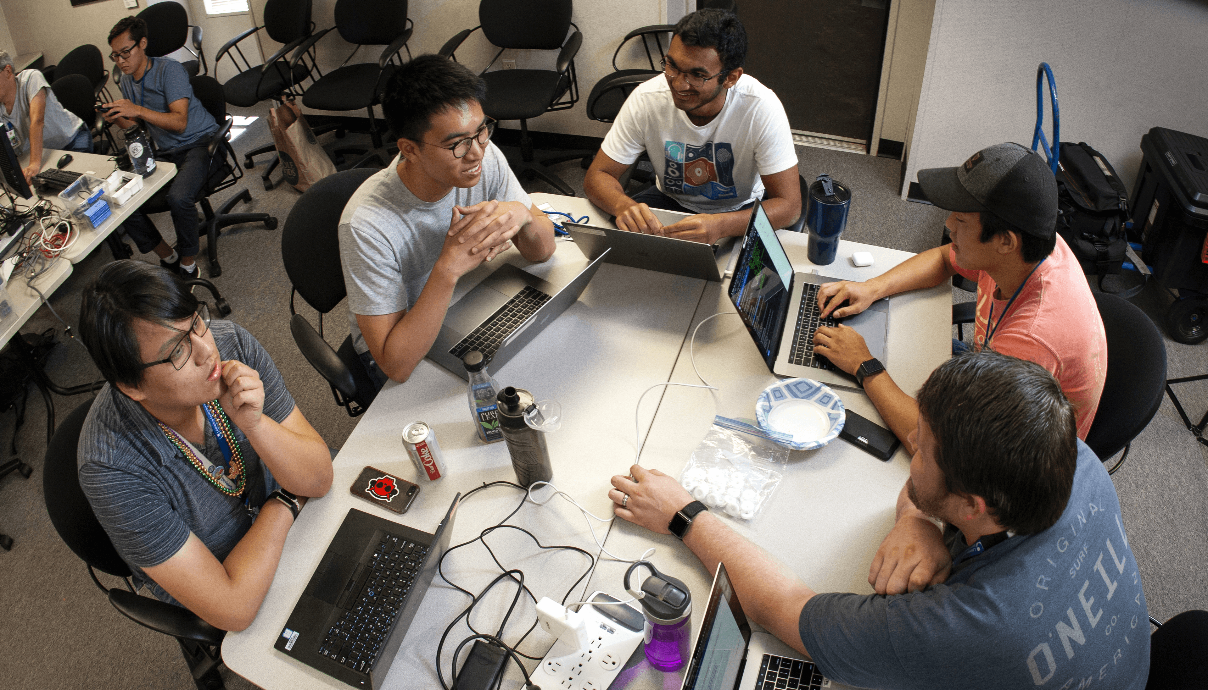 Diverse team collaborating